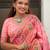 pink woven design pashmina silk  saree