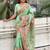 sea_green floral printed pashmina saree