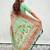 sea_green floral printed pashmina saree