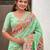 sea_green floral printed pashmina saree