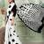 white white & black polka dot printed saree