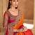 multicolor embellished embroidered satin heavy work saree