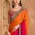 multicolor embellished embroidered satin heavy work saree