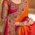 multicolor embellished embroidered satin heavy work saree