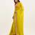 yellow embellished sequinned pure chiffon saree