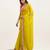 yellow embellished sequinned pure chiffon saree