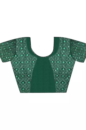 green green embellished embroidered organza saree