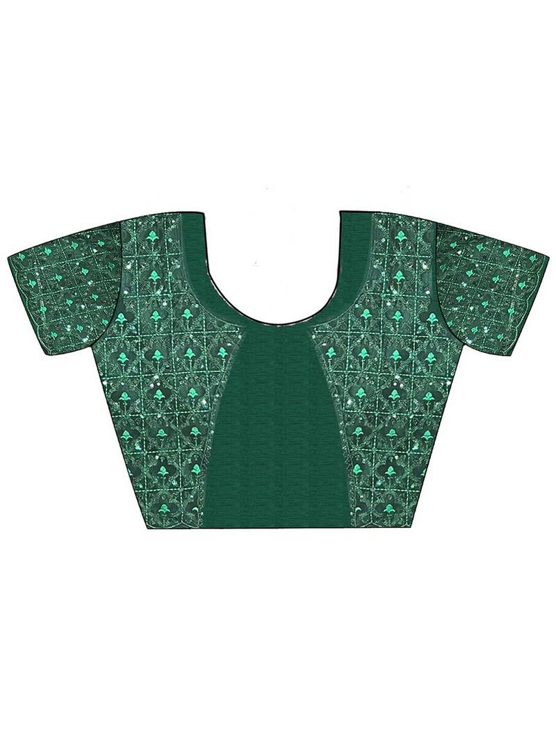 green green embellished embroidered organza saree