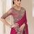 pink sequinned pure chiffon saree
