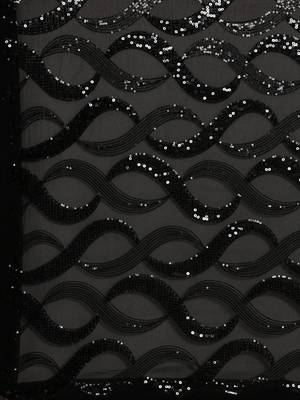 black abstract sequinned saree 5