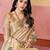 cream cream & pink floral embroidered assam silk cotton banarasi saree