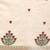 cream cream & pink floral embroidered assam silk cotton banarasi saree