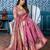 pink pink & gold toned floral embroidered assam silk cotton zari banarasi saree