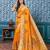 yellow yellow & red floral embroidered assam silk cotton banarasi saree
