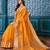 yellow yellow & red floral embroidered assam silk cotton banarasi saree