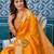 yellow yellow & red floral embroidered assam silk cotton banarasi saree