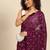 magenta checked embellished sequinned heavy work saree