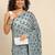 grey checked embellished sequinned heavy work saree