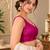 Pink silk blend sleeveless plain stylish saree blouse ready to wear