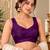 Wine silk blend sleeveless plain stylish saree blouse ready to wear