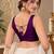 Wine silk blend sleeveless plain stylish saree blouse ready to wear