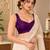 Wine silk blend sleeveless plain stylish saree blouse ready to wear
