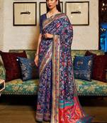 Lavender sequinned tissue saree