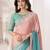Purple embellished saree with unstitched blouse