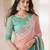 Purple embellished saree with unstitched blouse