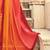 orange women ombre embellished sequinned saree