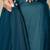 teal sequinned satin ready to wear saree
