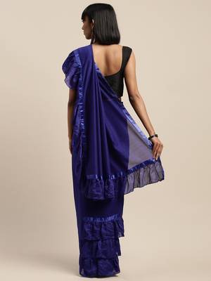 navy_blue navy blue sequinned ruffles saree 2