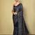 navy_blue embellished sequinned poly georgette saree