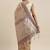 peach peach-coloured floral silk blend banarasi saree