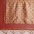 Pink pink & gold-toned floral zari silk blend bagru saree