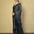 teal embellished sequinned poly georgette saree