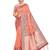 orange woven design zari silk blend banarasi saree