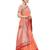 orange woven design zari silk blend banarasi saree