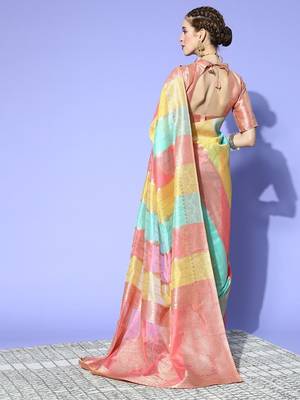 Black woven design zari banarasi saree 4