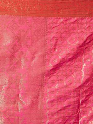 pink pink woven design banarasi saree 5