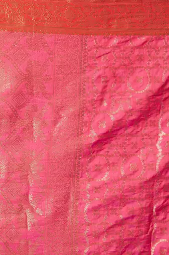 pink pink woven design banarasi saree