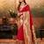 Navy blue floral zari banarasi saree