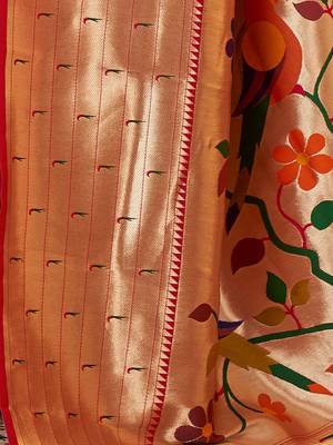 Navy blue floral zari banarasi saree 3