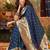 Purple ethnic motifs woven design banarasi saree