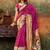 magenta magenta ethnic motifs woven design zari paithani jacquard saree