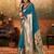 blue ethnic motif woven design paithani zari saree