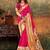 pink pink ethnic motifs woven design zari jacquard paithani saree