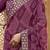 purple purple & gold-toned embroidered pure georgette bandhani saree