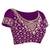 purple purple & gold-toned embroidered pure georgette bandhani saree