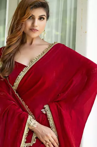 Beige floral woven design saree